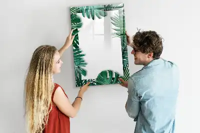 Quadro magnético de apagar a seco com moldura de monstera