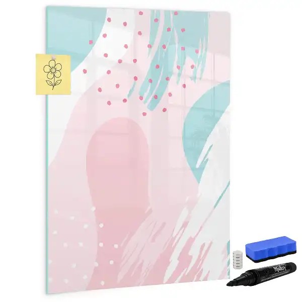 Quadro magnético de apagar a seco com estampa de padrão abstrato