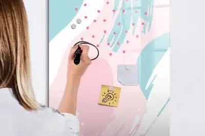 Quadro magnético de apagar a seco com estampa de padrão abstrato
