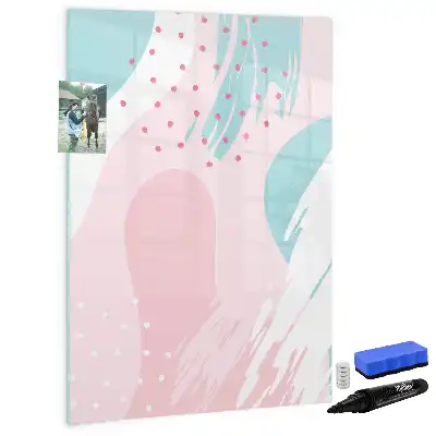 Quadro magnético de apagar a seco com estampa de padrão abstrato