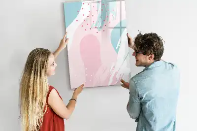 Quadro magnético de apagar a seco com estampa de padrão abstrato