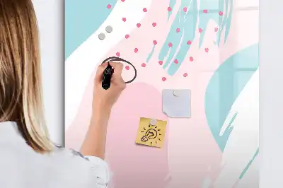 Quadro magnético de apagar a seco com estampa de padrão abstrato