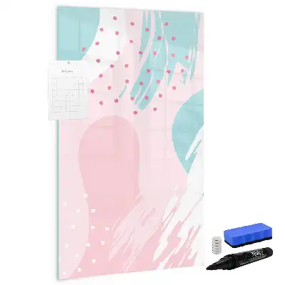 Quadro magnético de apagar a seco com estampa de padrão abstrato