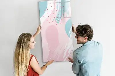 Quadro magnético de apagar a seco com estampa de padrão abstrato