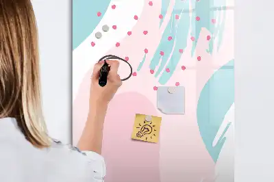 Quadro magnético de apagar a seco com estampa de padrão abstrato