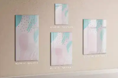 Quadro magnético de apagar a seco com estampa de padrão abstrato