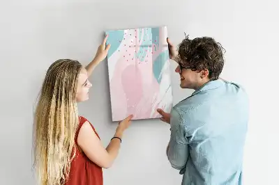 Quadro magnético de apagar a seco com estampa de padrão abstrato