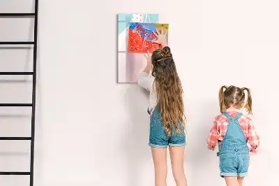 Quadro magnético de apagar a seco com estampa de padrão abstrato