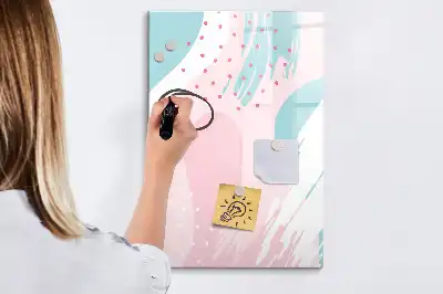 Quadro magnético de apagar a seco com estampa de padrão abstrato