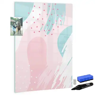 Quadro magnético de apagar a seco com estampa de padrão abstrato