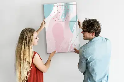 Quadro magnético de apagar a seco com estampa de padrão abstrato