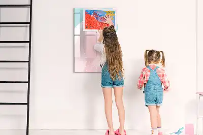 Quadro magnético de apagar a seco com estampa de padrão abstrato