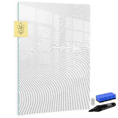 Quadro magnético de apagar a seco com linhas cinzas