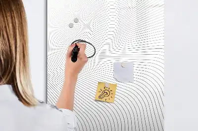 Quadro magnético de apagar a seco com linhas cinzas