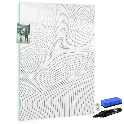 Quadro magnético de apagar a seco com linhas cinzas