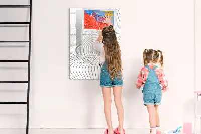 Quadro magnético de apagar a seco com linhas cinzas