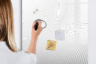 Quadro magnético de apagar a seco com linhas cinzas