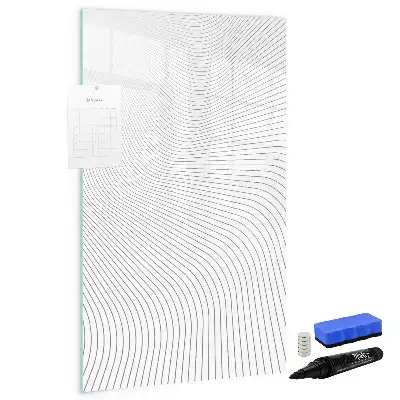 Quadro magnético de apagar a seco com linhas cinzas