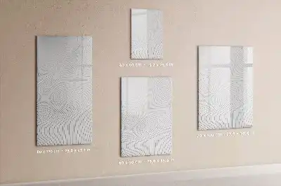 Quadro magnético de apagar a seco com linhas cinzas