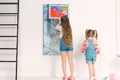 Quadro magnético de apagar a seco com padrão de mármore