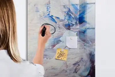 Quadro magnético de apagar a seco com estampa de abstração pictórica