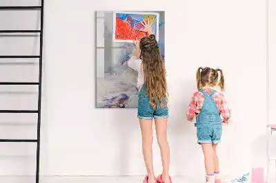 Quadro magnético de apagar a seco com estampa de abstração pictórica