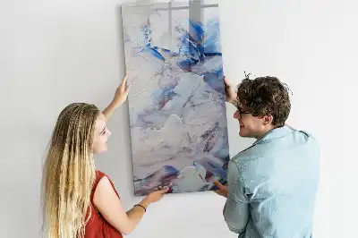 Quadro magnético de apagar a seco com estampa de abstração pictórica