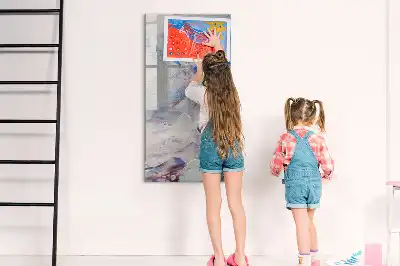 Quadro magnético de apagar a seco com estampa de abstração pictórica