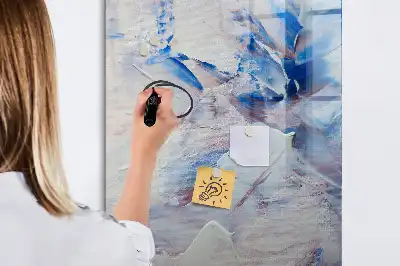 Quadro magnético de apagar a seco com estampa de abstração pictórica
