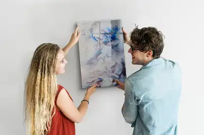 Quadro magnético de apagar a seco com estampa de abstração pictórica