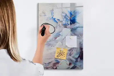 Quadro magnético de apagar a seco com estampa de abstração pictórica