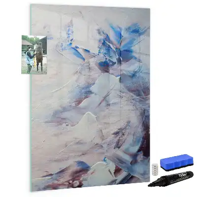 Quadro magnético de apagar a seco com estampa de abstração pictórica