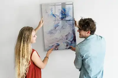 Quadro magnético de apagar a seco com estampa de abstração pictórica