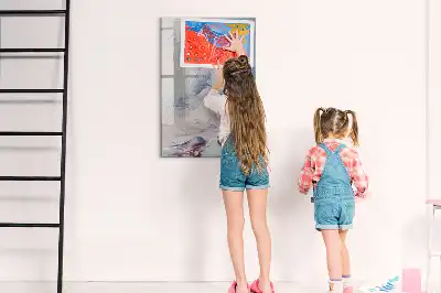 Quadro magnético de apagar a seco com estampa de abstração pictórica
