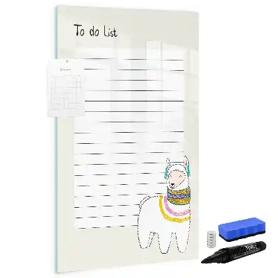 Quadro magnético de apagar a seco lista de desejos