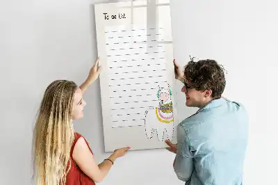 Quadro magnético de apagar a seco lista de desejos