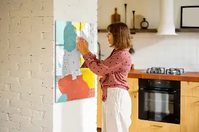 Quadro magnético de apagar a seco com desenho colorido