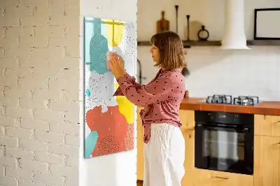 Quadro magnético de apagar a seco com desenho colorido