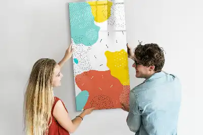 Quadro magnético de apagar a seco com desenho colorido