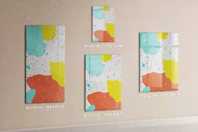 Quadro magnético de apagar a seco com desenho colorido