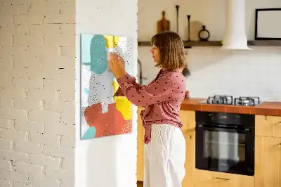 Quadro magnético de apagar a seco com desenho colorido