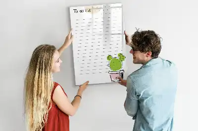 Quadro magnético de apagar a seco para lista de tarefas