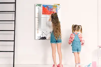 Quadro magnético de apagar a seco com lista de tarefas