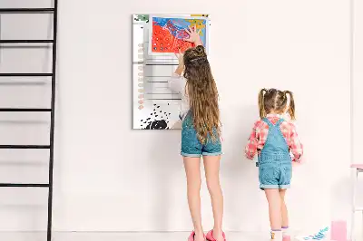 Quadro magnético de apagar a seco com lista de tarefas
