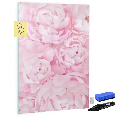 Quadro magnético de apagar a seco com estampa de flores de verão