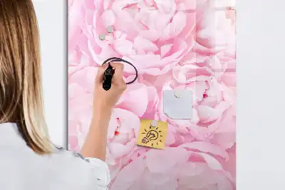 Quadro magnético de apagar a seco com estampa de flores de verão