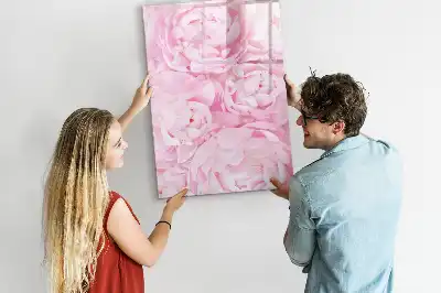 Quadro magnético de apagar a seco com estampa de flores de verão