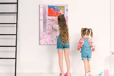 Quadro magnético de apagar a seco com estampa de flores de verão