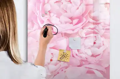 Quadro magnético de apagar a seco com estampa de flores de verão