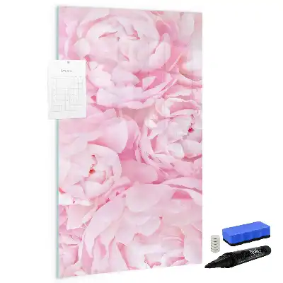 Quadro magnético de apagar a seco com estampa de flores de verão
